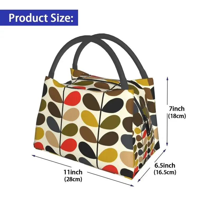 Orla Kiely Abstract Multi Stem Insulated Lunch Tote Bag for Mid Century Scandinavian Geometric Cooler Thermal Food Lunch Box