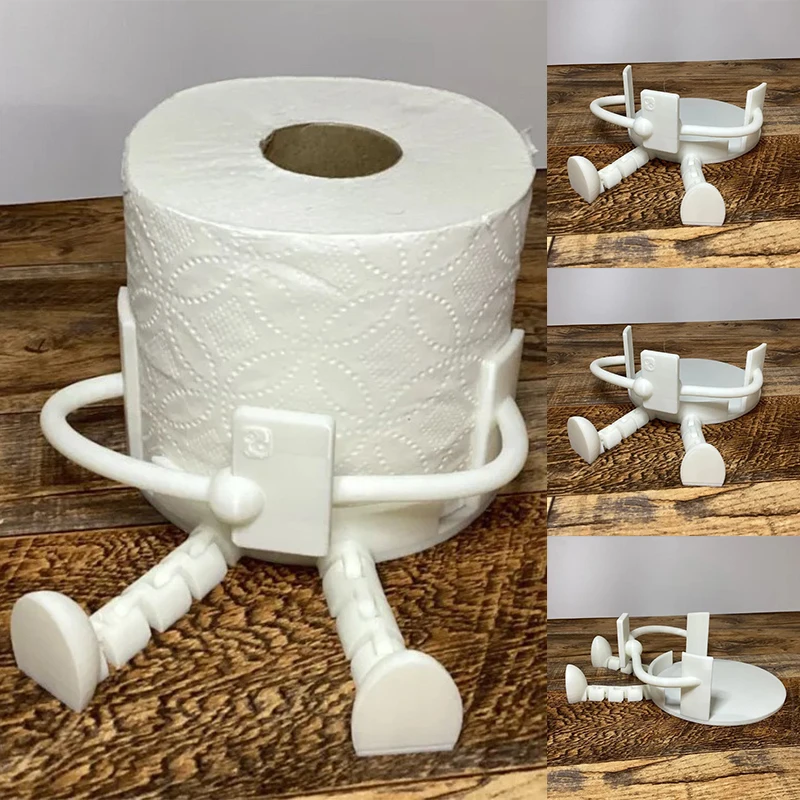 

3D Printed Tissue Holder Home And Bathroom Toilet Paper Rack Creative Papers Stand Creative Ornament With Movable Joints