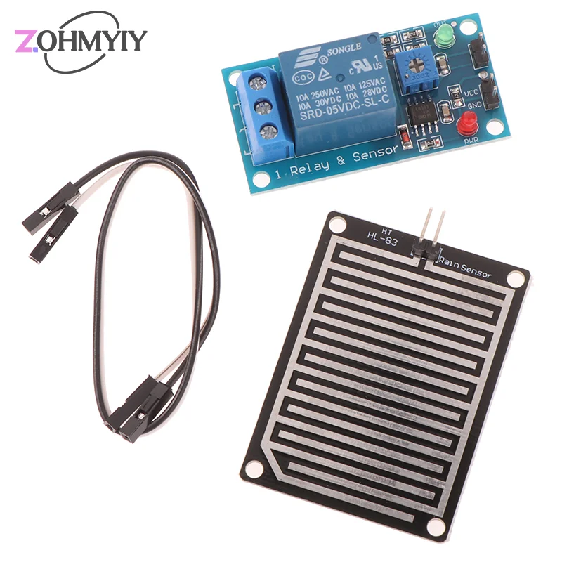 Snow Raindrops Detection Sensor Module Rain Weather Module Humidity For Arduino Relay Control Module Rain Water Sensor Module