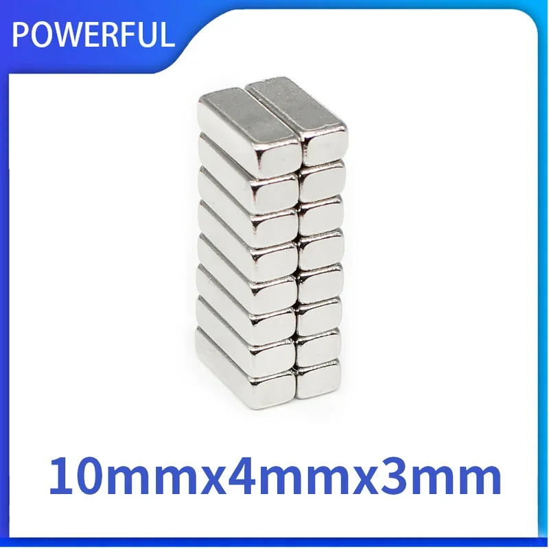 10~500PCS 10x4x3mm Block Neodymium Magnet 10x4x3mm Super Powerful Magnet Permanent Magnetic Rectangle Magnet 10*4*3mm