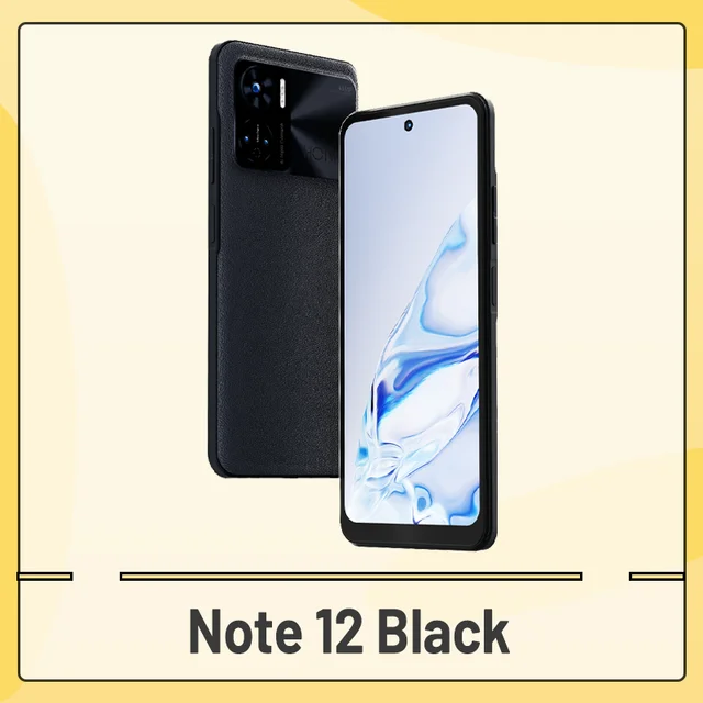 Hotav Note 12 ponsel pintar 128 "8GB + 6.8 GB, ponsel pintar Android 13 NFC octa-core 48MP 6180mAh PD3.0 dengan pengisian daya 20W