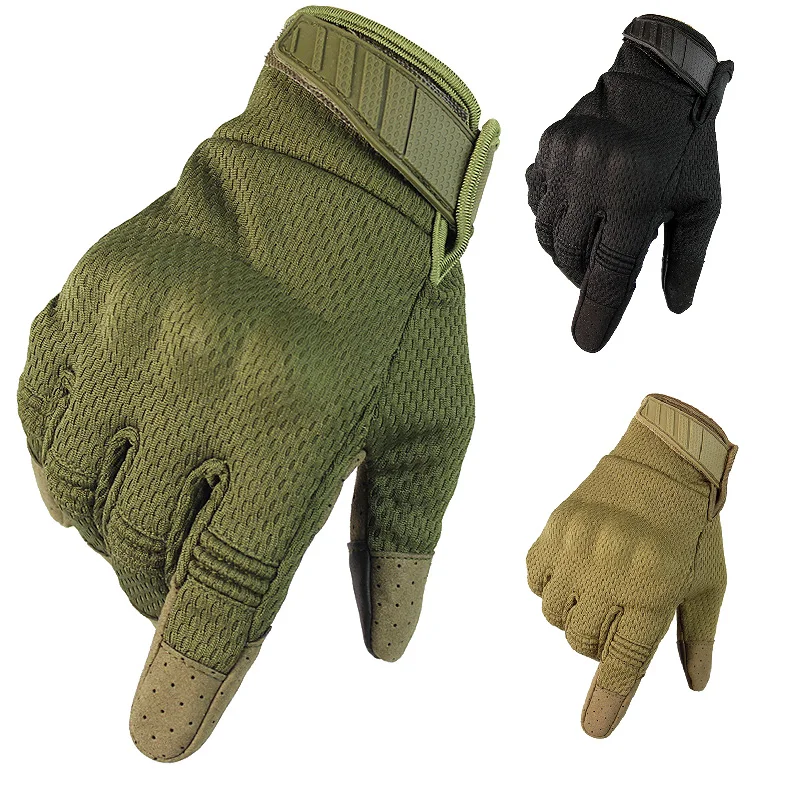 

Touch screen all finger gloves mesh breathable Military tactics gloves motorcycle off-road protective gloves camping equipment