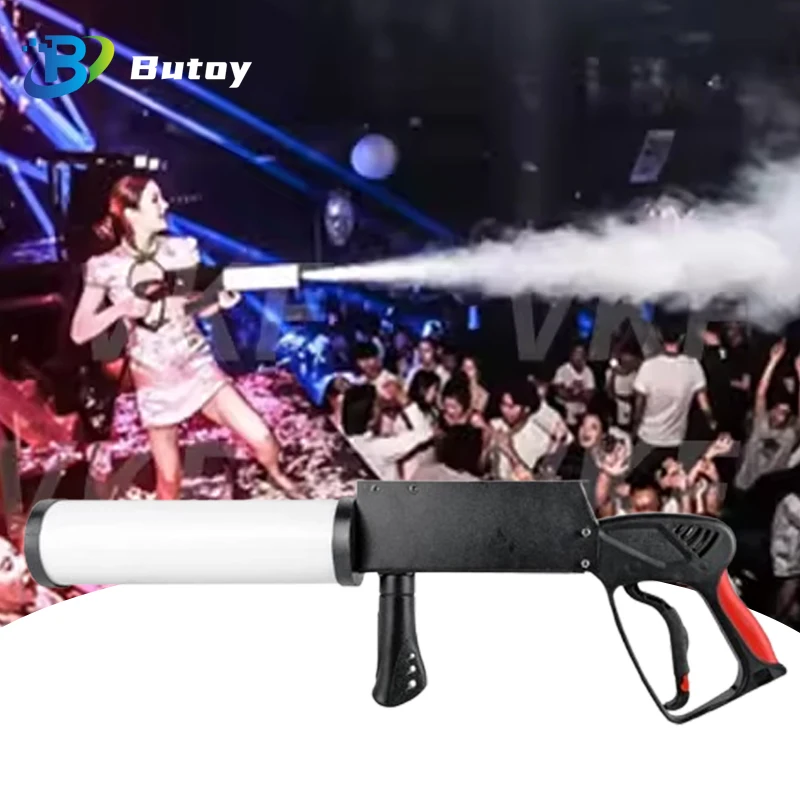 

RGB LED CO2 Cannon Gun Handheld Jet Machine for Club Bar DJ Disco Party Wedding Stage Special Effects Equipment Smoke Fog Spray