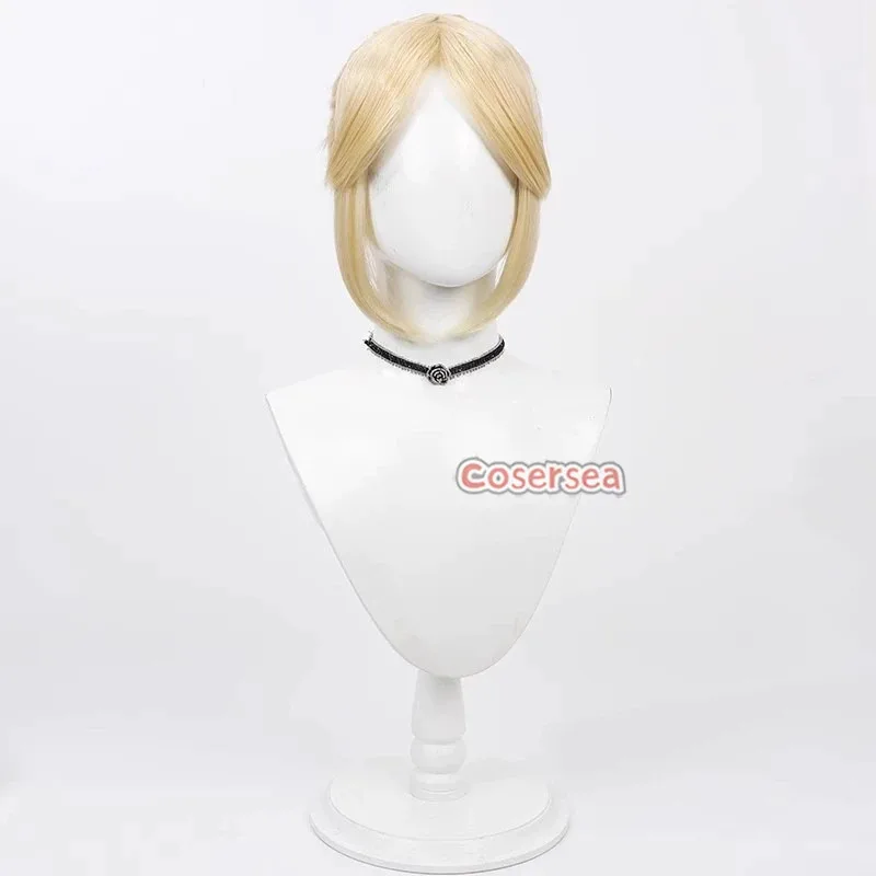 Cosersea galatea cosplay perucas identidade v caçador galatea halloween role play feminino longo loira peruca de cabelo sintético resistente ao calor