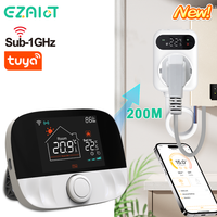 RF433 Wireless Thermostat WiFi Tuya Smart Temperature Controller Receiver for Gas Boiler Water Floor Heating Voice Alexa Google