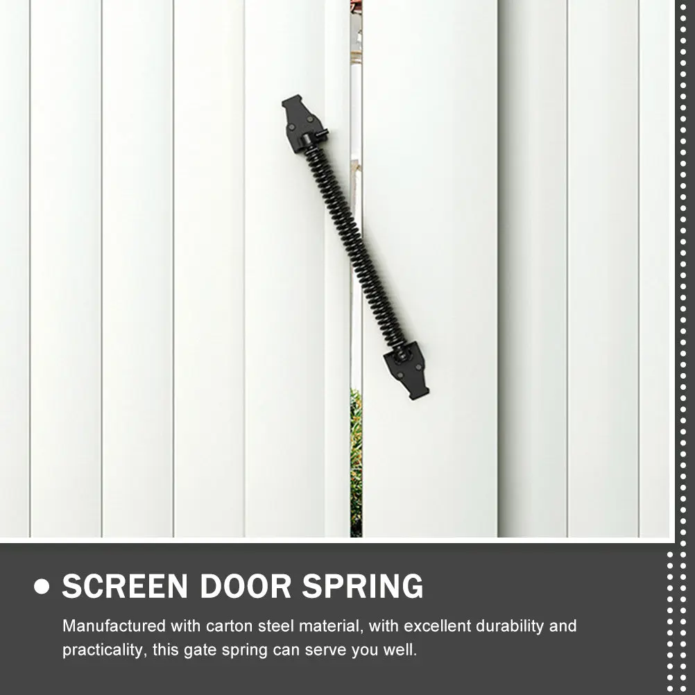 1Set Self Closing Door Spring Gate Closer Heavy Duty Carbon Steel Automatic Gate Latch for Wood Vinyl Fence Garden Door Hardware