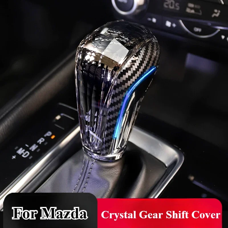 

Crystal Gear Shift Cover For Mazda 2 3 Atenza Axela CX-5 CX-8 CX-40 CX-30 2014-2022 Modified Shifter Handle Car Accessories