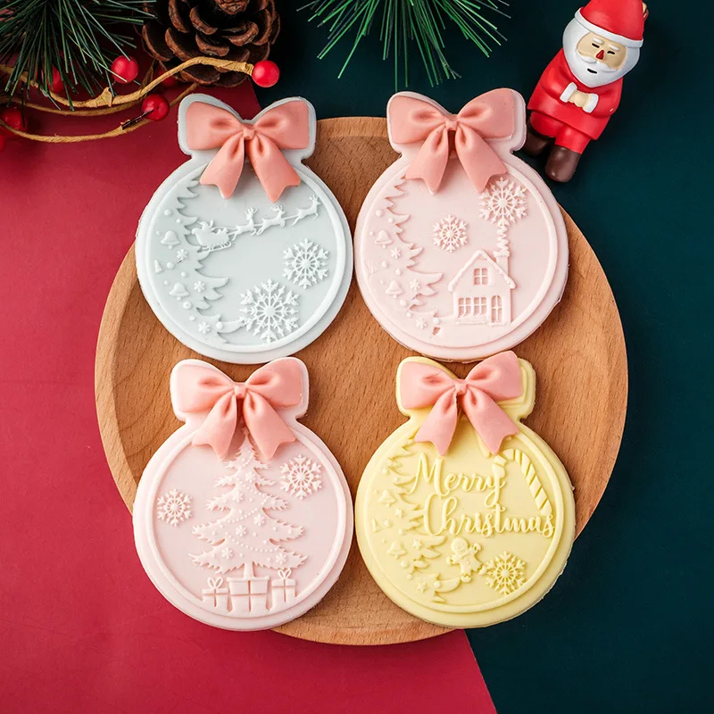 

Christmas Fondant 3D Cookie Molds Cutter Cake Decorating DIY Baking Tool