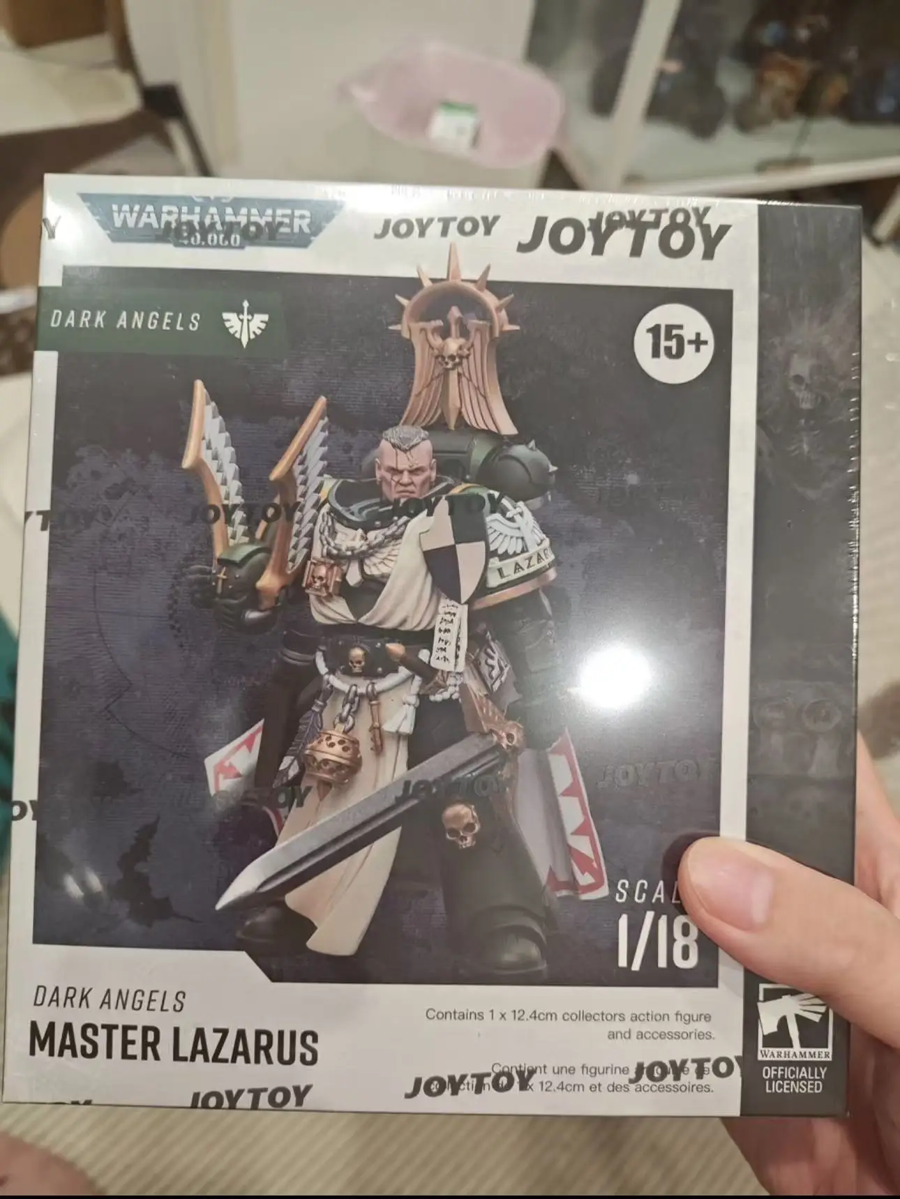 JOYTOY Warhammer 40K 1/18 عمل الشكل الملائكة المظلمة ماستر لازاروس شخصيات كرتونية اللعب جمع نموذج