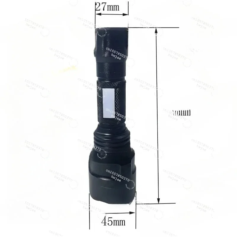 Battery Powered UVC UVA Flashlight 250-260nm Short Long Wavelength Portable UV Light Lamp