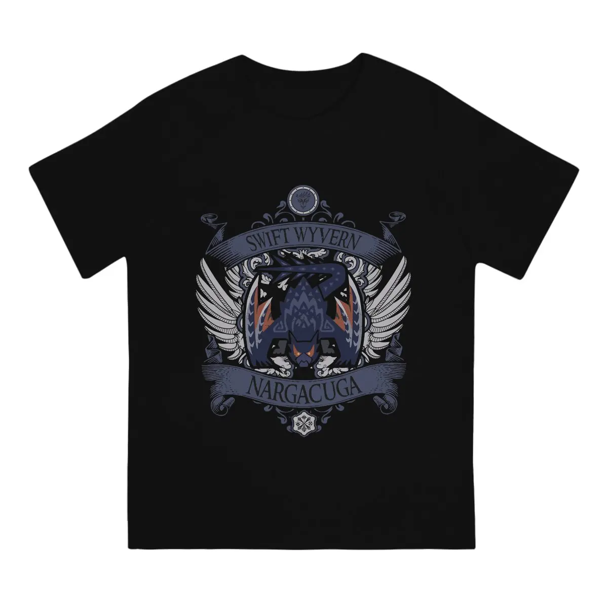 NARGACUGA LIMITED EDITION T Shirt Men Funny T-Shirts Crew Neck Monster Hunter World Tee Shirt Short Sleeve Tops Adult