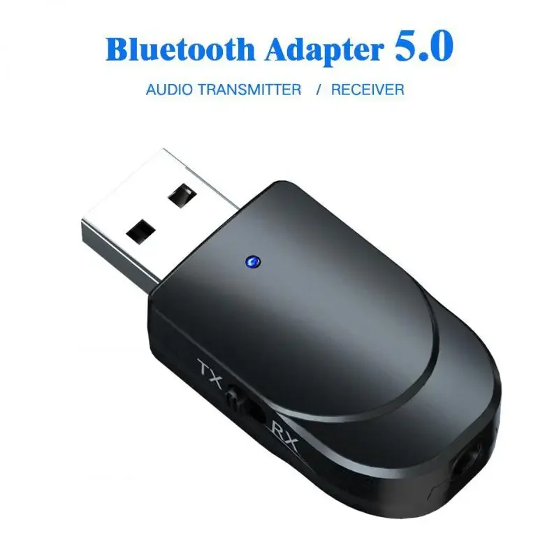 Bluetooth 5,0 аудио приемник передатчик 3,5 мм разъем AUX USB музыка беспроводной адаптер и микрофон Громкая связь для автомобиля ТВ ПК наушники