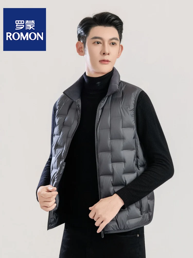 

Мужской пуховый жилет Lormen: легкая зимняя верхняя одежда, стеганый, на молнии, из полиэстера, нейлона и композитного волокна