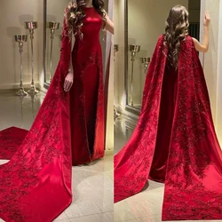 Customized  Exquisite Jewel Ball Gown Open Back Handmade Flower Taffeta Occasion Evening  Abito Elegante Donna Cerimonia