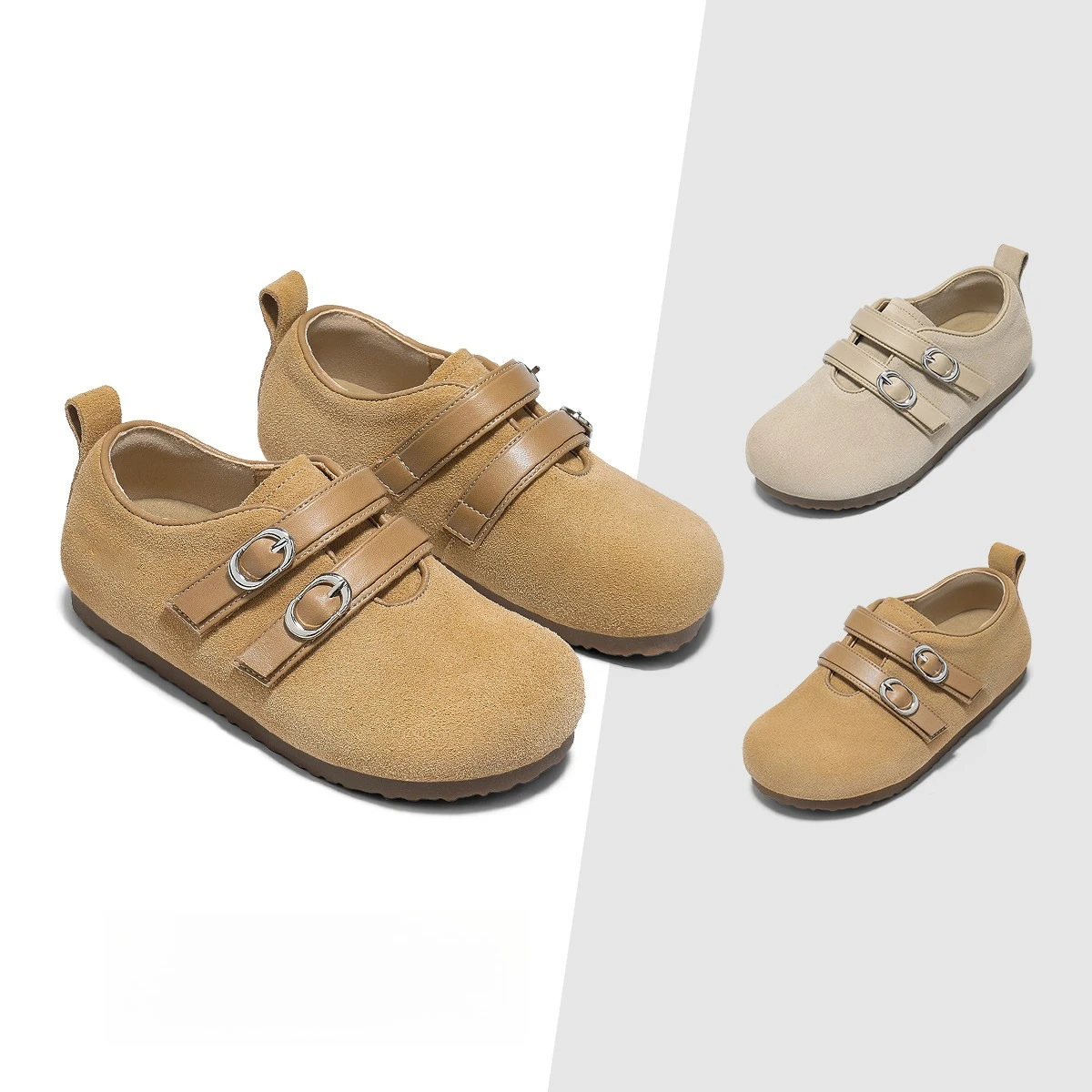 

Girls Retro Ballet Flats with Buckle 2026 New Summer Toddler Dress Shoes Soft Sole Simple Classic Elegant Girls Party Wedding