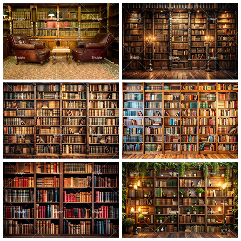 Décor mural vintage en bois pour bibliothèque, bureau, studio photo, accessoires de photographie de portrait de bébé