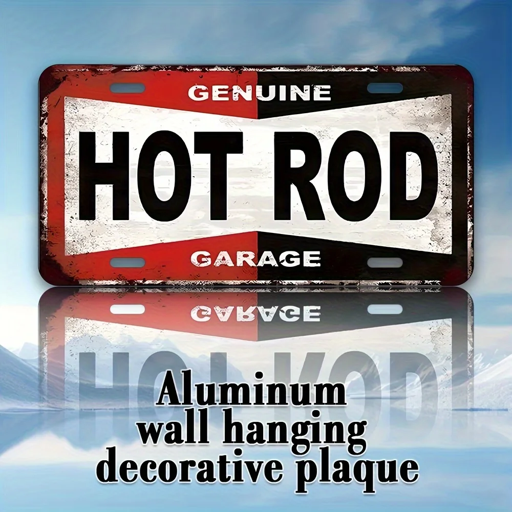 2D Flat, 2D Flat Vintage Style Aluminum Plaque Sign - 12x6 Inches, Vintage 