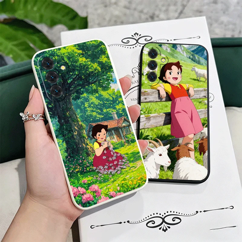 Heidi Cartoon Cute Soft Phone Case For Samsung A17 A16 A15 A14 A13 A57 A56 A55 A54 A53 A37 A26 A25 A24 A23 A36 A35 A34 A33 Coupl