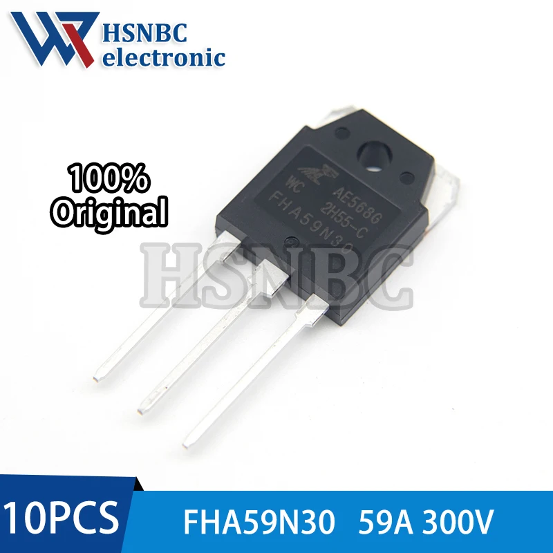

10PCS FHA59N30 59N30 FHA59N30WC TO-3P 300V 59A N-channel Power MOSFET Transistor 100% New Original