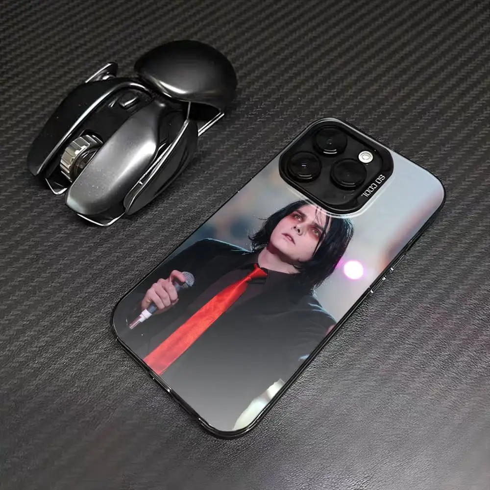 Sänger G-Gerard Rock W-Way Handyhülle für iPhone 17, 16,15,14,13,12 Pro Max Black Candy Matte stoßfeste Abdeckung