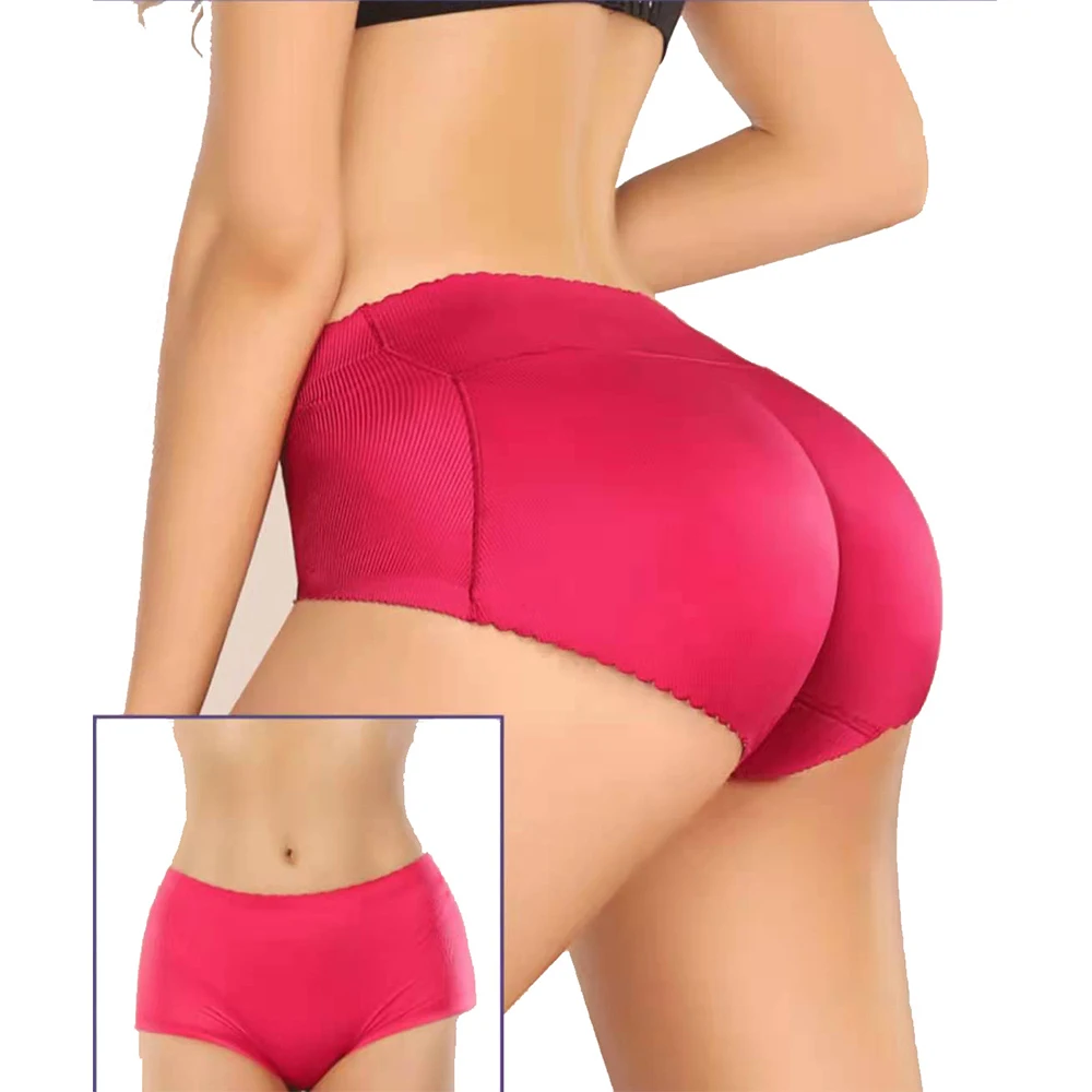 Womens Padded Fake Buttocks Briefs Peach Butt Panties Push Up Shapewear Pads Enhancer Underpants Breathable Underwear