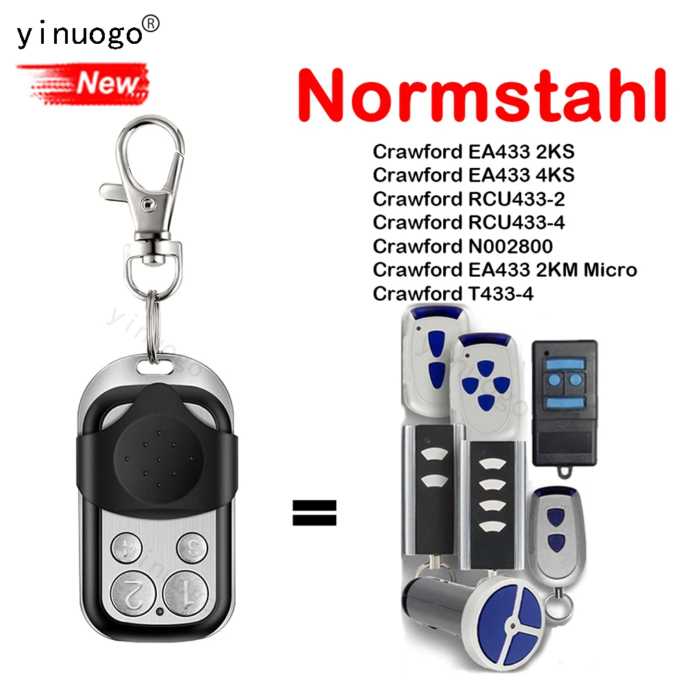 Normstahl T433-4 Remote Control Replacement 433.92Mhz Rolling Code Gate Remote Control Normstahl EA433 2KS 4KS RCU433-2 RCU433-4