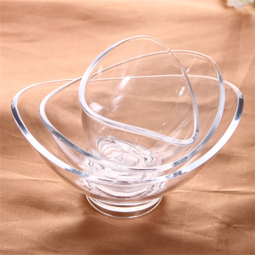 Salad Bowl Acrylic Clear Fruits Snacks Mixing Bowl KTV Food Dessert Serving Container, 240ml