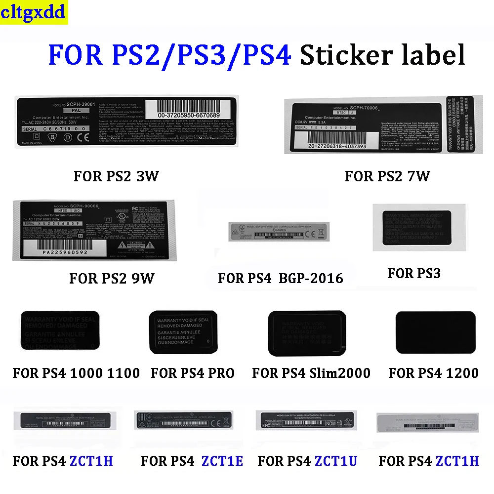 

Cltgxdd 2-piece set suitable for PS2 3W 7W 9W 30000 70000 90000 console host sealing safety label, shell sticker nameplate