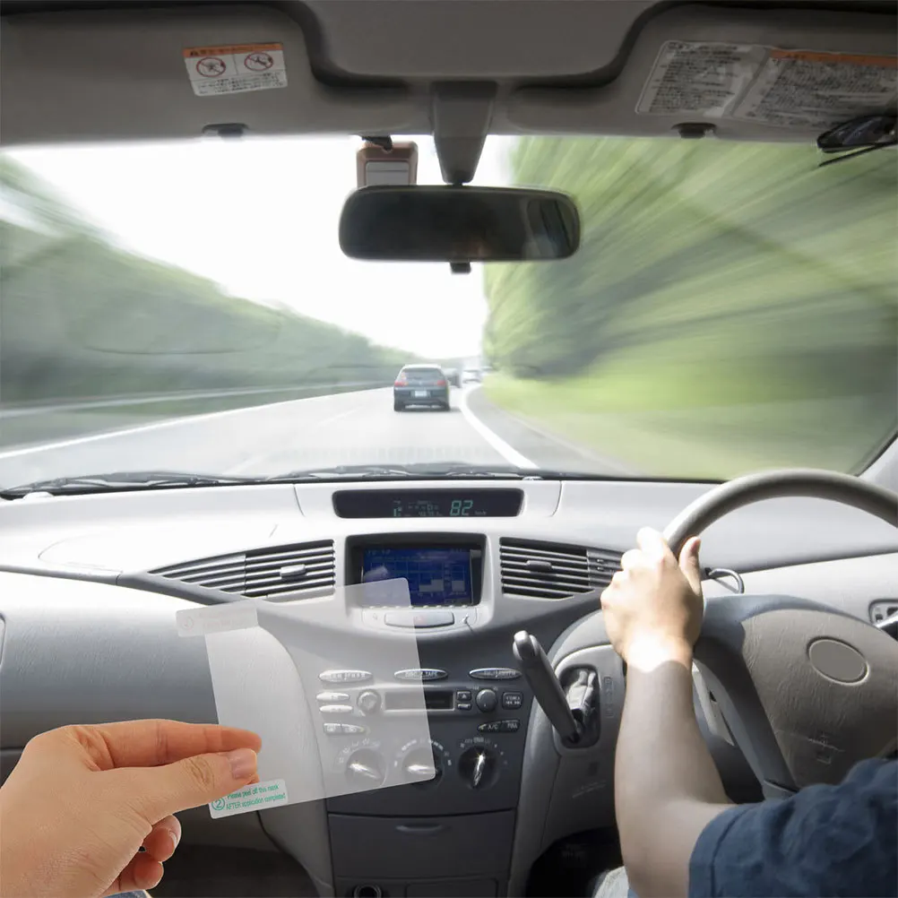 12pcs Car Dash Cam Electrostatic Film Clear Static Cling Window Film For Windshield Reusable Adhesive Pads Transparent Sticker