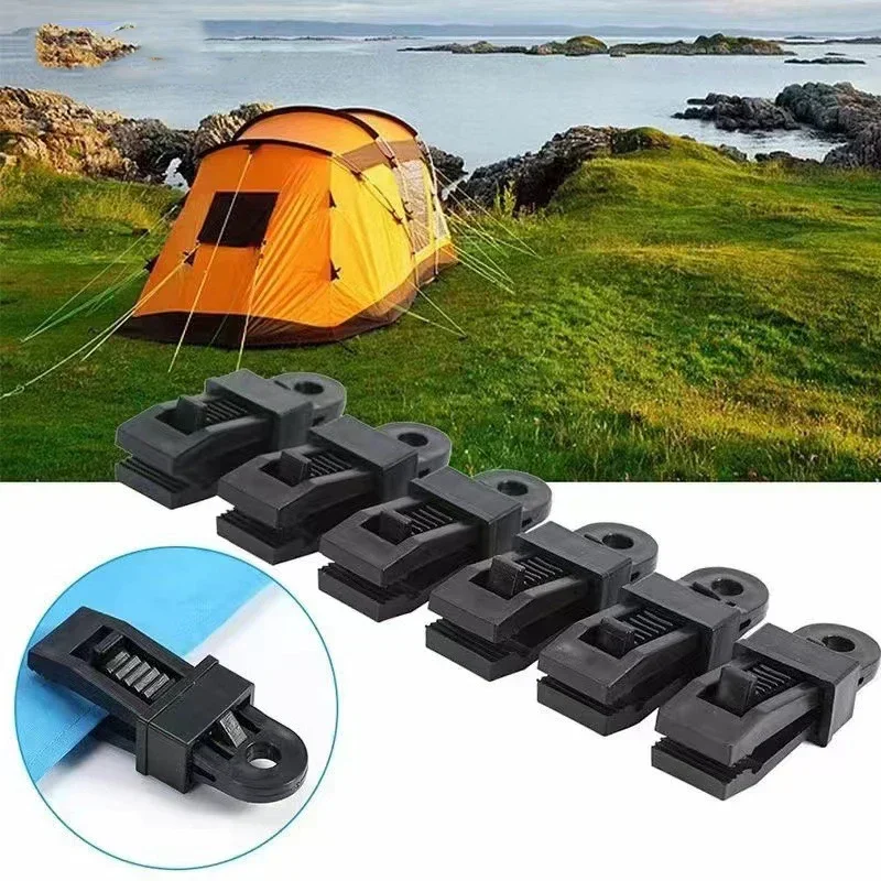 Adjustable Heavy Duty Lock Grip for Tarp Shade Cloth Reusable Clamp for Curtains Windproof Camping Tent Clip Hook Tarpaulin Clip