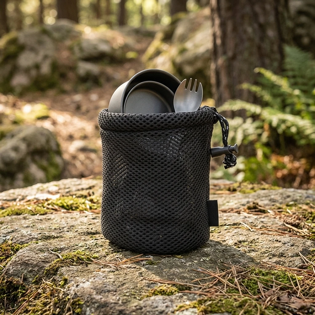 Nylon Mesh Drawstring Bag For - Outdoor Camping Utensils 评论和价格