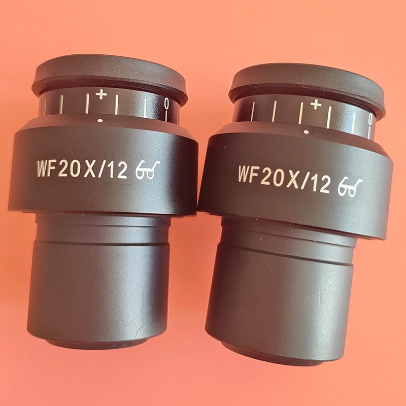 Adjustable WF20X WF20X/12mm Microscope Eyepiece 30MM Binocular Trinocular Microscopio Wide Field Optical Glass Oculars Lens