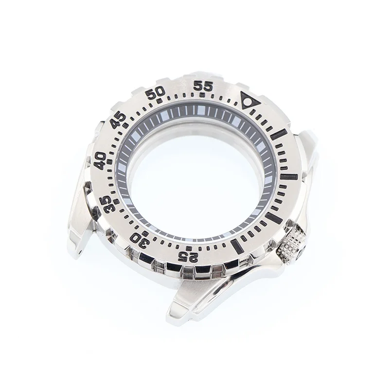 44mm Men's Mechanical Stainless Steel Watch Case Hardlex Glass Fit NH35 NH36 Automatic Movement Seiko Mod Monster Watch Parts