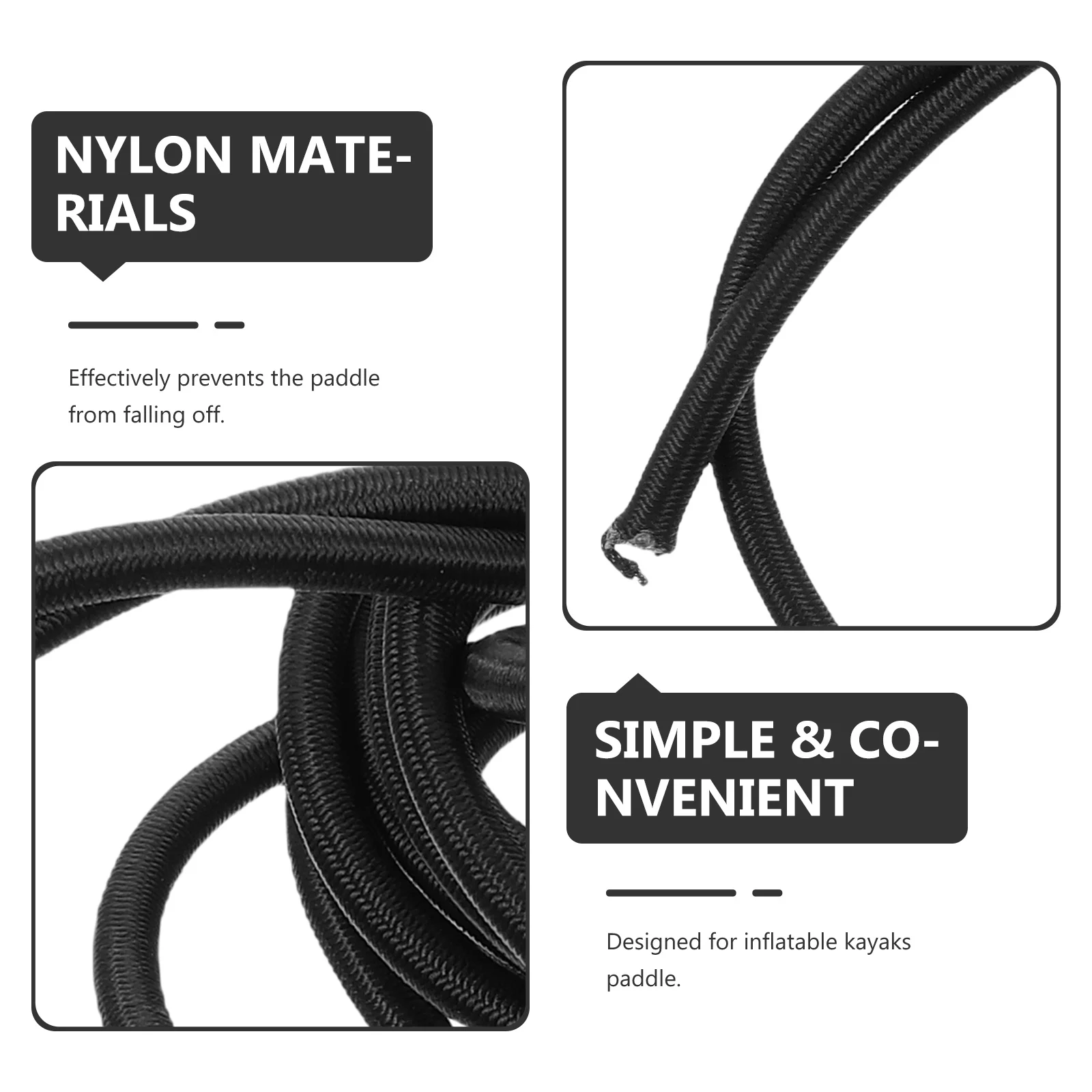 

Durable Nylon Paddle Leash Anti-Lost Rope Adjustable for Inflatable Kayaks and Surfboard Paddles Kayak Paddle Leash