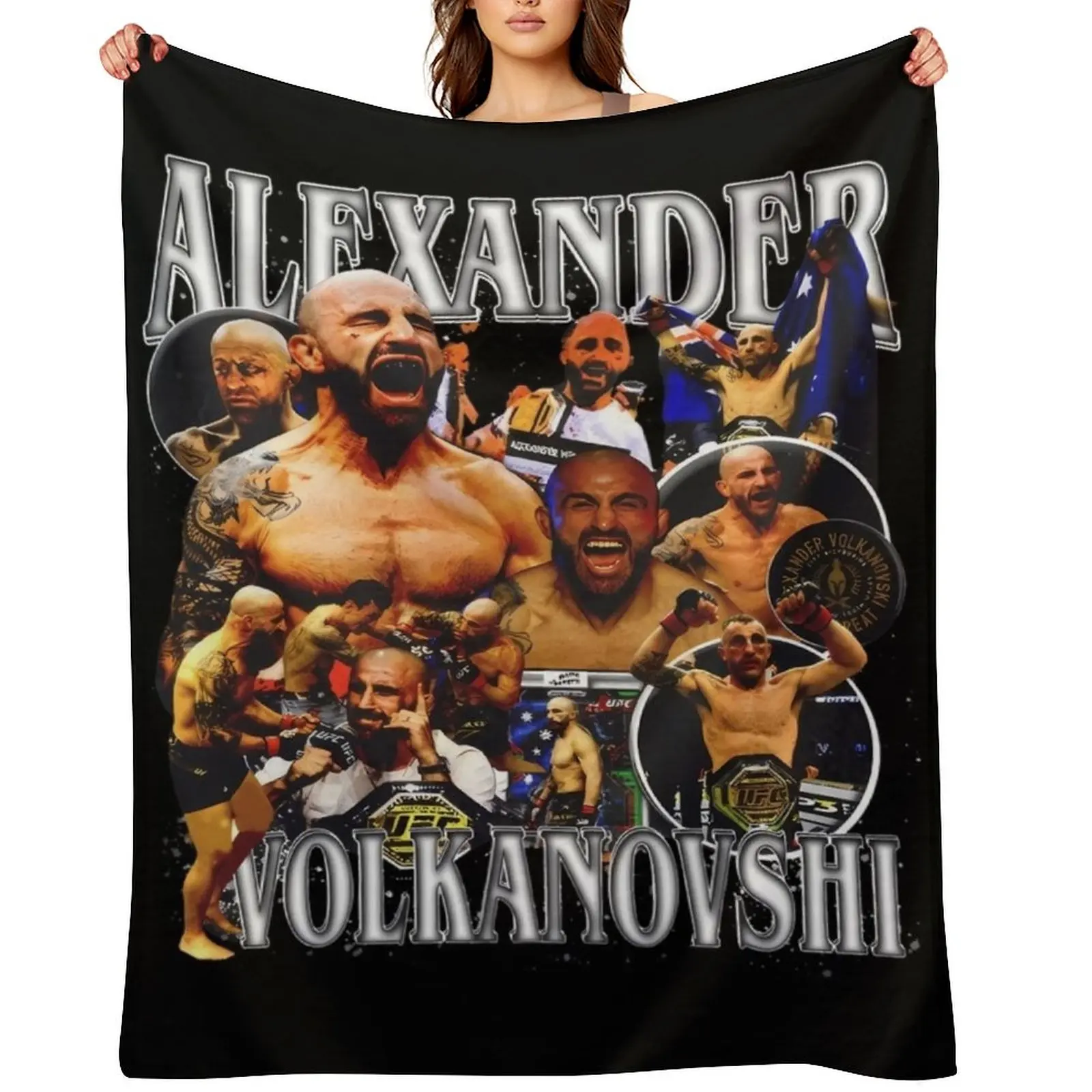 

Retro Alexander Volkanovski Throw Blanket Luxury Furry Kid'S Nap Blankets