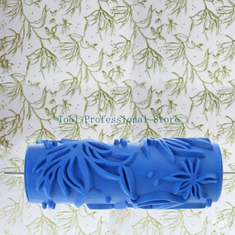 57QF 5-дюймовый текстурированный малярный валик для стен с тиснением и цветочным узором, художественные проекты домов, домашние