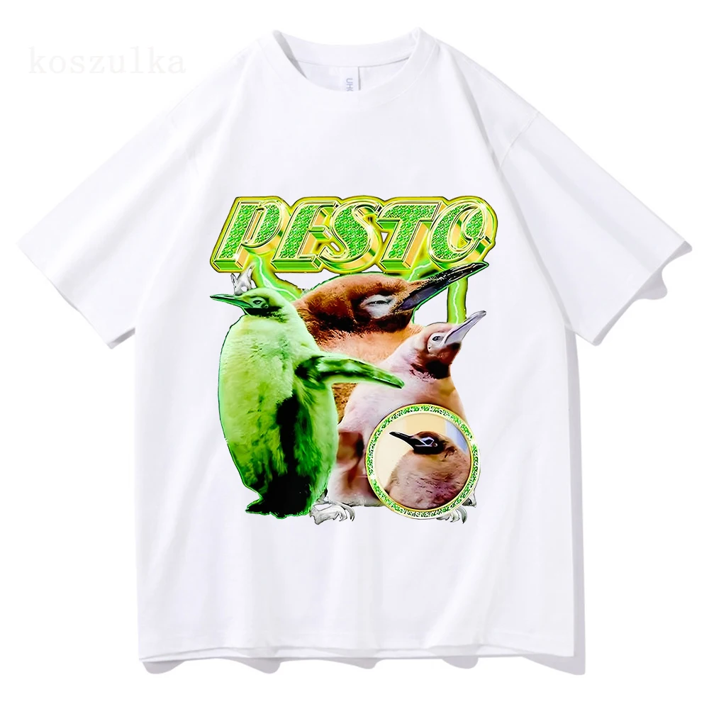 Funny Pesto Penguin T Shirts Graphic Cotton Streetwear Short Sleeve Birthday Gifts Mens Clothing Kawaii Unisex Summer T-shirts