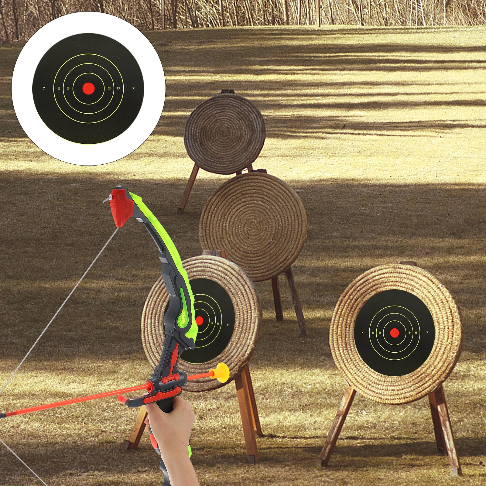 

25pcs Aiming Stickers Durable High Quality Reactive Shooting Targets for Round Splatter Fluorescent Practice Ideal Gifts