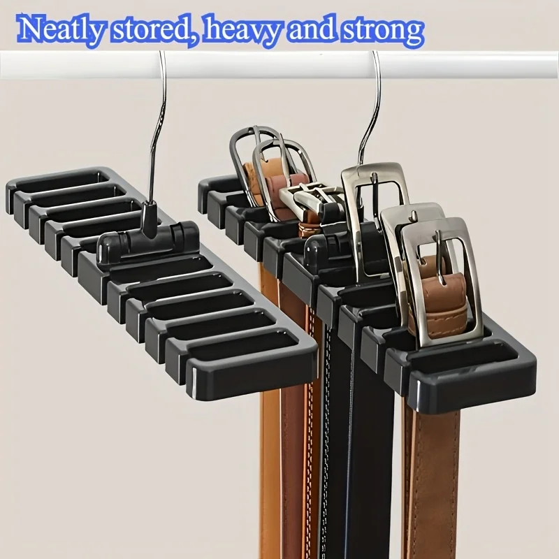 1pc Tie Belt Hanger Wardrobe Belt Rotating Organizer Rack Multifuctional Scarf Hanger Home Closet Storage Holder Accessories