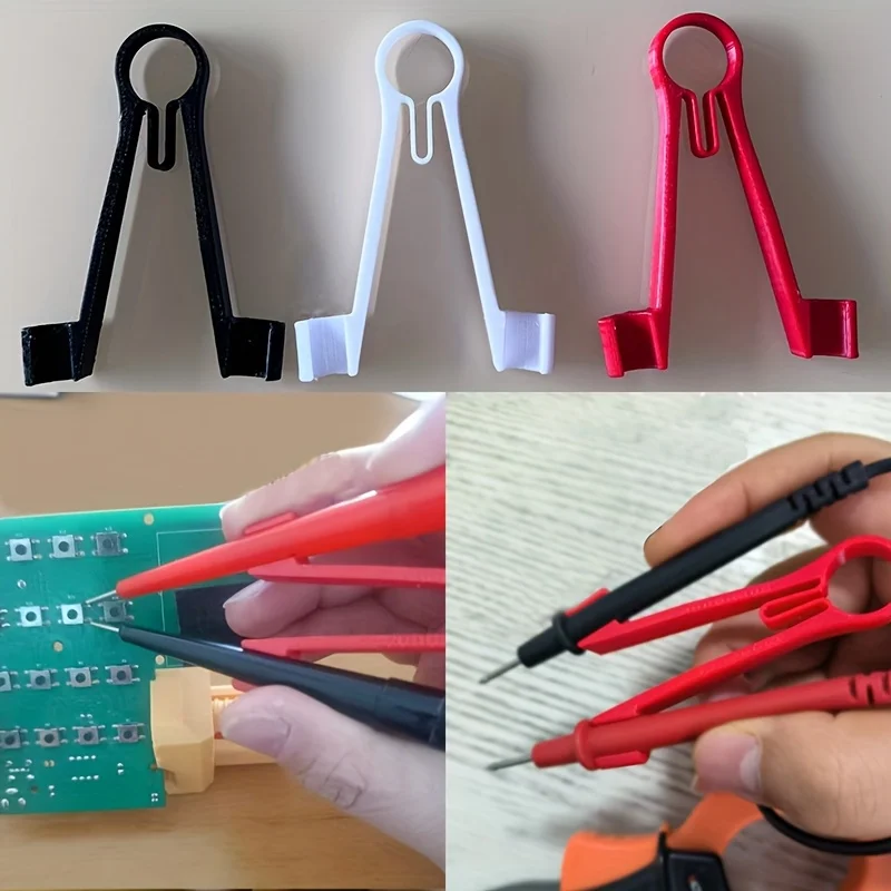 1pc Practical Multimeter Probe Holder, Single-Hand Operation Assistant Tool for Stable Grip on Instrumentation Cables