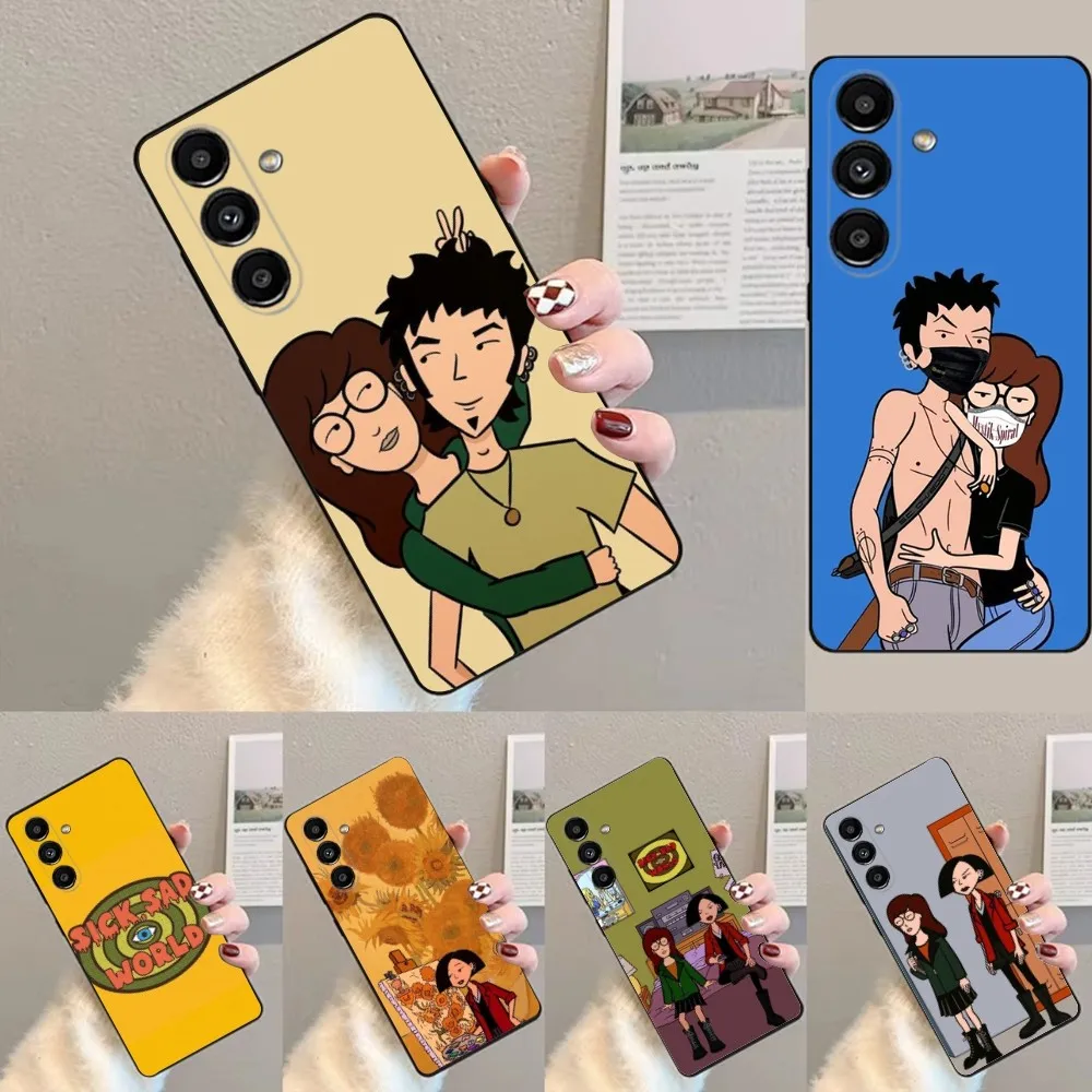 Cartoon D-Daria Anime   Phone Case For Samsung S24,23,22,30,21,10,9,Ultra,Plus,Lite,FE,Soft Silicone Black Cover