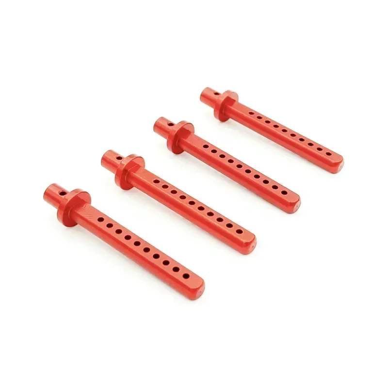 Soporte de poste de cuerpo de montaje de columna de carcasa de coche de control remoto de Metal de 4 Uds con Clips R para piezas de mejora 1/10 Crawler Axial SCX10