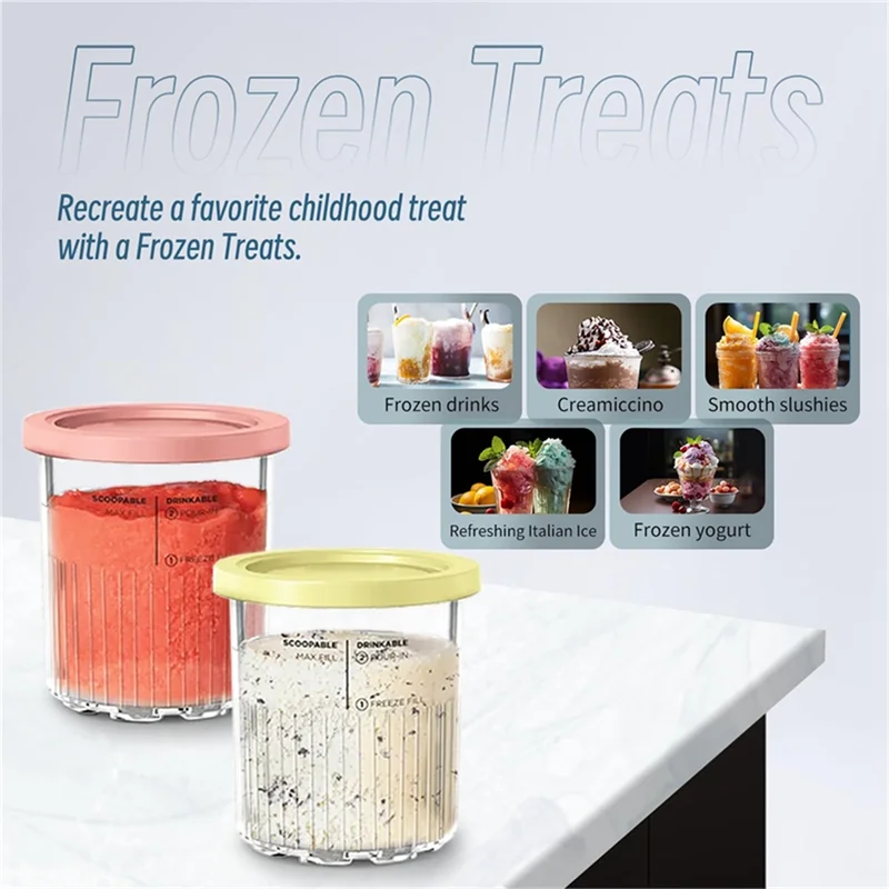 A76G-Copa de helado para Ninja NC500 NC501-reemplazo de contenedor a prueba de fugas y apto para lavavajillas