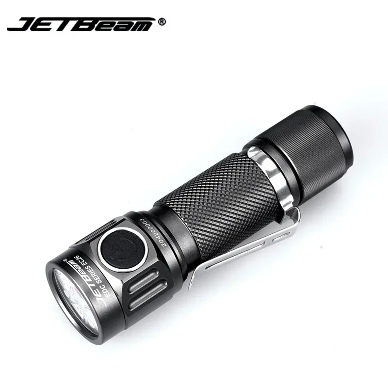 JETBEAM EC26 High-powerful LED Flashlight 3600Lumens Tactical 18650 Torch Light Lamp Mini EDC Flashlight Outdoor Hunting