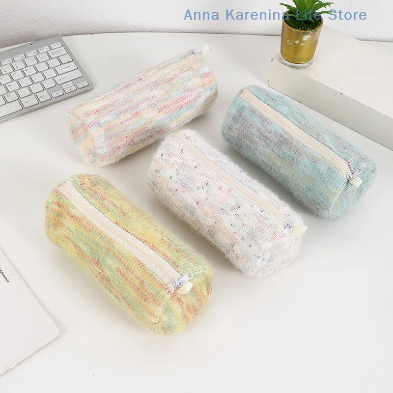 Multifunctional Plush Pen Case; Cute Cartoon Design; Large Pencil Storage for Students; Special Gift