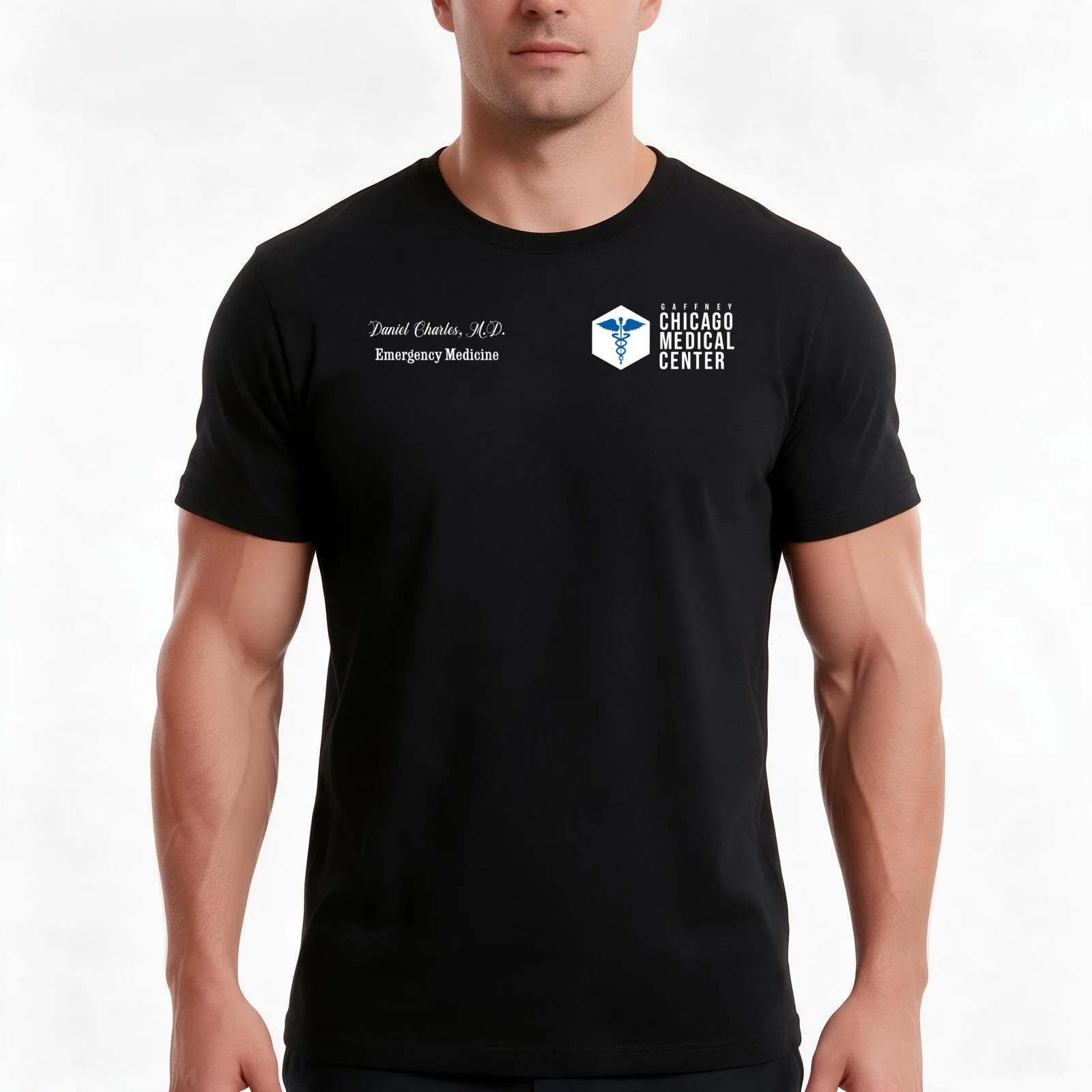 CHICAGO MED - DR CHARLES - SCRUBS T-Shirt, Summer Casual Cotton Tee, Oversized Streetwear Tops, Vintage Graphic Print