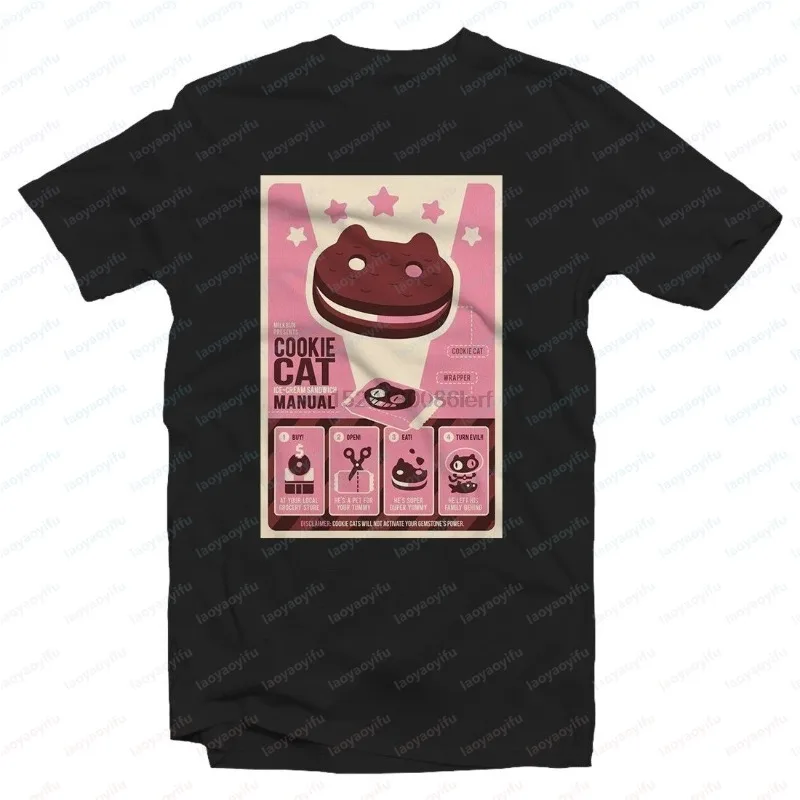 Kawaii Cookie Cat Tshirt Steven Universe Gift Graphic T Shirt Harajuku Anime Shirt Women Men Short-sleev Tee Cute Ropa Hombre