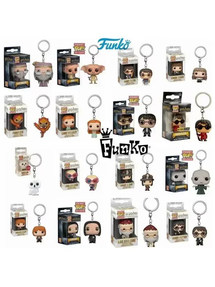 Funko POP porte-clés jouet Hermione Dobby Dumbledore Ginny Ron Hedwig Boggart comme Snape Voldemort Fawkes Luna poche Pop porte-clés jouet