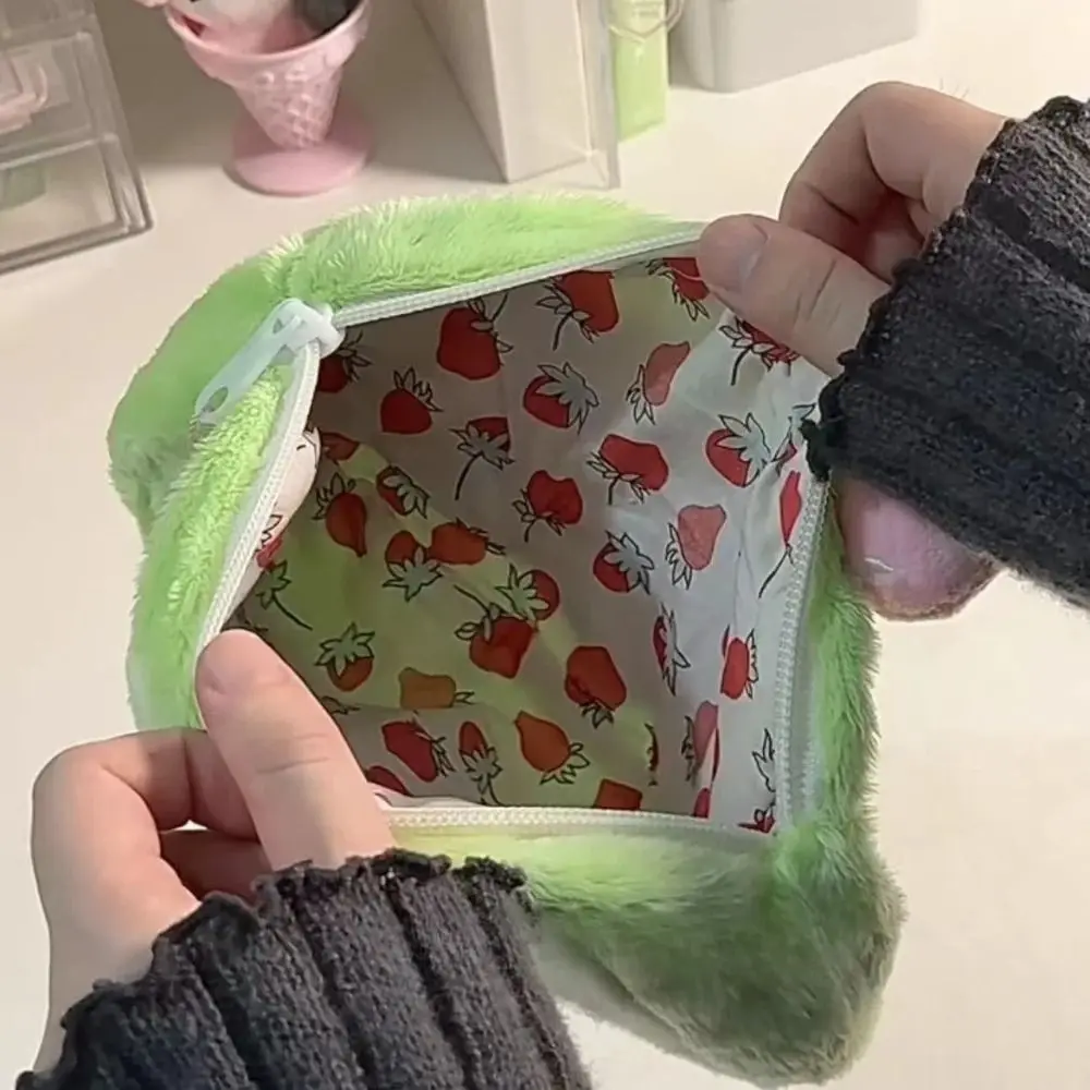 Creative Stationery Pencil Pouch Storage Plush Pencil Bag Large Capacity Cute Swiss Roll Pencil Case Desktop