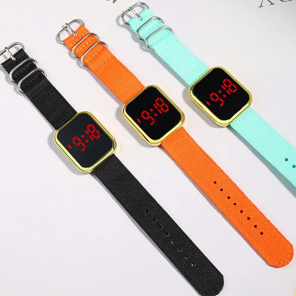 Unisex Watch Electronic Wristwatch Luminous Month Time Dispaly Portable Touch Control Digital Wristwatch for Fitness